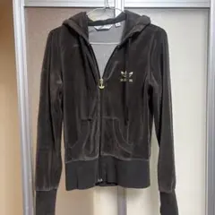 adidas ジップパーカー　ベロア　平成