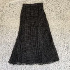 レディース　変形プリーツスカート　M.Lサイズ　ブラック