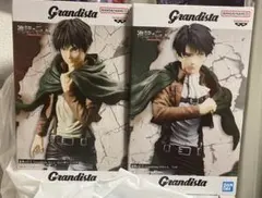 進撃の巨人　リヴァイ　エレン・イェーガーGrandistaフィギュア　2個
