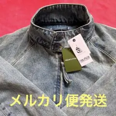 NAUTICA 加工 デニム ハリントンジャケット　ブルー　Lサイズ