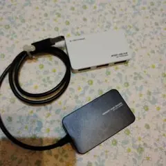 4ポートUSBハブとメモリーカードリーダーセット