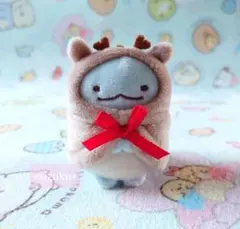 【未使用・タグ無】すみっコぐらし とかげ トナカイ クリスマス てのりぬいぐるみ