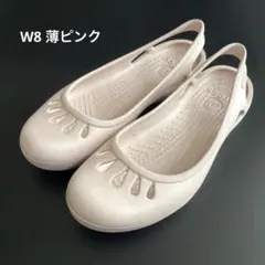 美品　クロックス マリンディ　フラットシューズ　サンダル　ピンク　W8 24のサムネイル