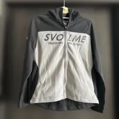 SVOLME フード付きジャージ ブラック グレー160