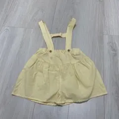 100cm テータテート　サス付きショートパンツ　サロペット　黄色