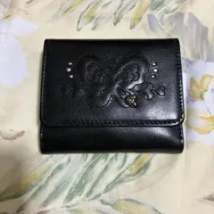ANNA SUI アナスイ　財布⭐︎新品未使用 ANNA SUI アナスイ 長財布 二つ折り 本革 猫 がま口 プレイング