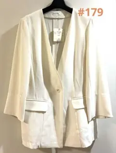 ★即日発送★新品未使用 Rew de Rew ノーカラー ジャケット 白 L