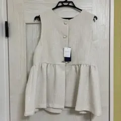 セール❗️<セレモニー対応可>スラブ ツイード ジレ