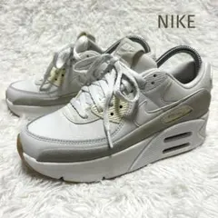 ★美品★Nike Air Max90厚底ホワイト/グレー