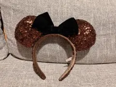ディズニー ミニー カチューシャ スパンコール ベロア