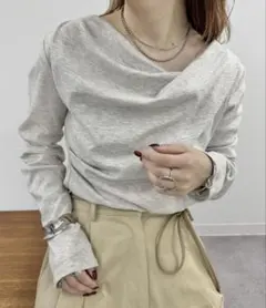 mystic オフショルロングTシャツ