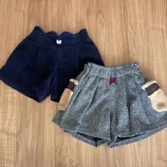 ネイビーとグレーのショートパンツセット