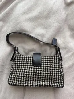 【極美品】COACH コーチ ハンドバッグ 千鳥格子柄 ハウンドトゥース
