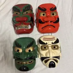 能面 4点セット 伝統工芸品 壁掛け