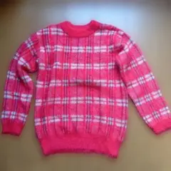 MPS 赤チェックセーター150cm