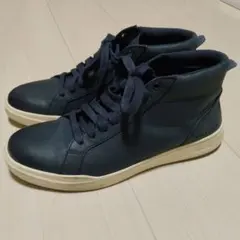 COLE HAAN ネイビー レザー ハイカットスニーカー