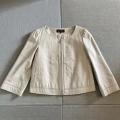 INDIVI レザージャケット　ベージュ