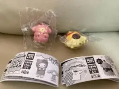 サンリオ★ポムポムプリン★むぎゅぎゅパーカー★マイカラーフィギュア★2セット即決