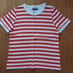 プチバトー　濃いオレンジ　Tシャツ　キッズ兼用レディースのサムネイル