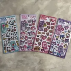 サンリオ 平成はっぴーフォン シール 4枚セット ポチャッコ マイメロ キティ