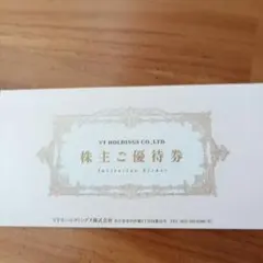 VT HOLDINGS 株主優待券 20%割引