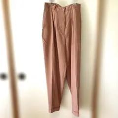 新品jasmi SILKオレンジプリーツ入り ワイドパンツ