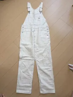 Levi's ストライプ オーバーオール Lサイズ　ホワイトのサムネイル