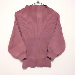 CAWAII カワイイ　リブ編み バルーン袖 ハイネック セーター