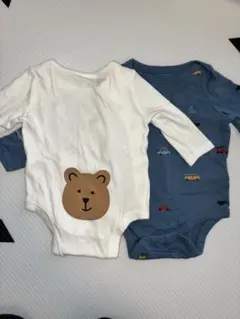 babyGAP 新生児　ベビーロンパース　50 くまけつ　2枚セット