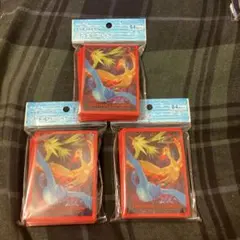 ポケモンカード　ファイヤー＆サンダー＆フリーザー　デッキシールド　3個　未開封