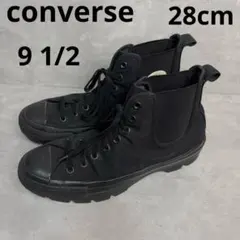 凵　コンバース 28cm ハイカットスニーカー　オールブラック