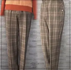 wool100% ツータックパンツ グラフチェック