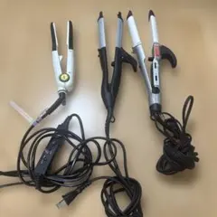 ストレートヘアアイロン 3本セット　温度調整機能付き