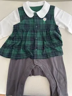 チェック柄ロンパース 70cm