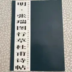 張瑞図 行草杜甫詩帖 中国歴代名家書法選 書道教本 フルカラー