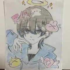 【オリジナル手描きイラスト】2点セット
