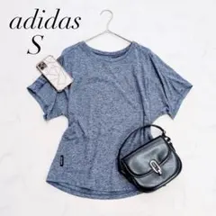 アディダス/Tシャツ/杢ブルースポーツ/Sサイズ/トレーニング/美品✨️