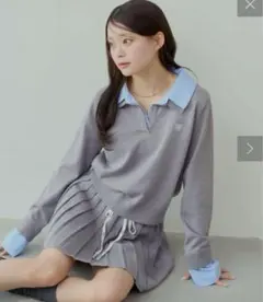 チコ　新品　刺繍入り襟付きポロニット