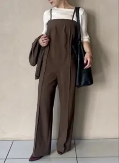 新品❤︎ストレッチクロスコンビネゾン❤︎ブラウン
