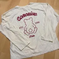 ピンクラテ　ロンT くま　オフホワイト　160