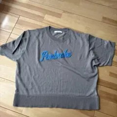 ベイクルーズロゴ刺繍 ニット 半袖Tシャツのサムネイル