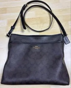 COACH ショルダーバッグ シグネチャー PVC レザー ブラウン