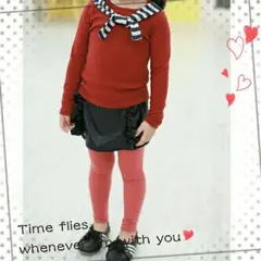 レギンス付き　フェイクレザースカート　2カラー6サイズ