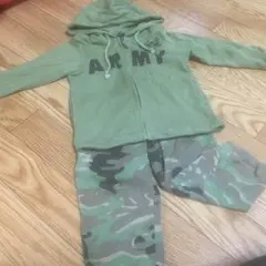 ヒスミニ カーキ カモフラ柄 ARMY セットアップ✨