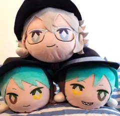 ツイステ　寝そべりぬいぐるみ　アズール　ジェイド　フロイド　オクタヴィネル
