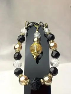 A10 鳳凰 縁起物ガーネット 水晶玉天然石パワーストーン