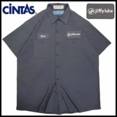 XL/美品 古着 CiNTAS シンタス 半袖ワークシャツ 企業ロゴワッペンのサムネイル