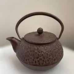 南部鉄器 鉄瓶 南部盛岡 花柄のサムネイル