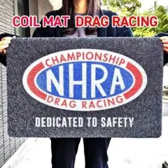コイルマット NHRA DRAG RACING 玄関マット 撥水 滑り止め加工