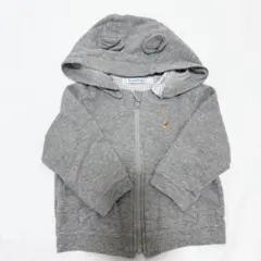 familiar フード付きパーカー グレー 80サイズ クマ耳